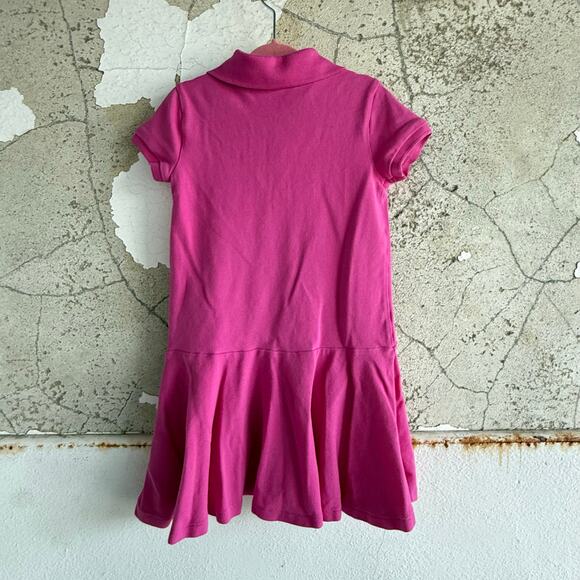 Polo Ralph Lauren Polo Dress Girls 4T Drop Waist Pink Pony Logo Tenniscore Prep - Picture 6 of 6